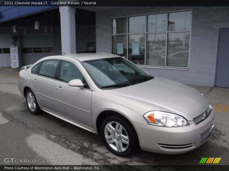 Gold Mist Metallic / Neutral 2012 Chevrolet Impala LT