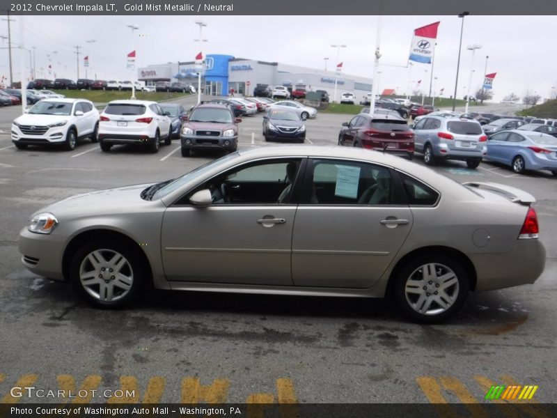 Gold Mist Metallic / Neutral 2012 Chevrolet Impala LT