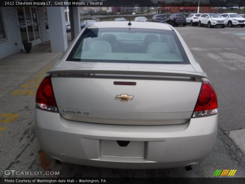 Gold Mist Metallic / Neutral 2012 Chevrolet Impala LT
