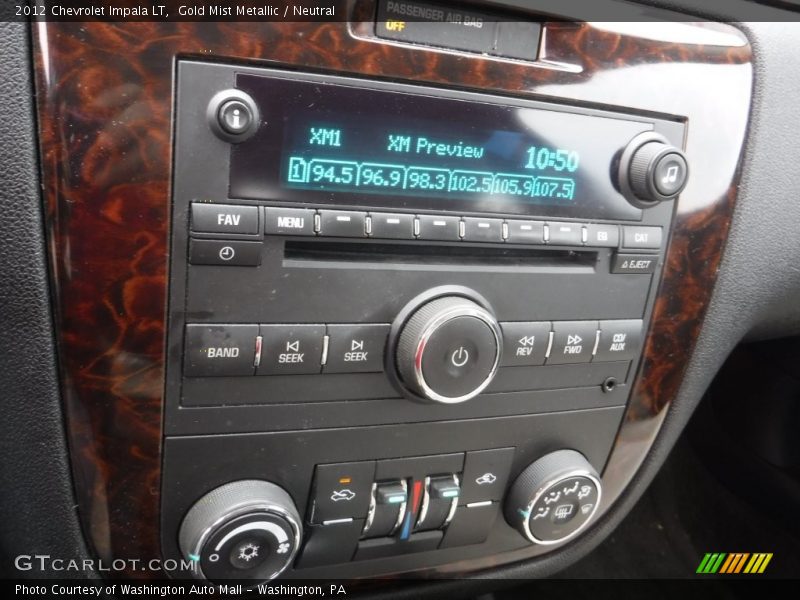 Gold Mist Metallic / Neutral 2012 Chevrolet Impala LT