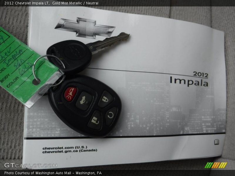 Gold Mist Metallic / Neutral 2012 Chevrolet Impala LT