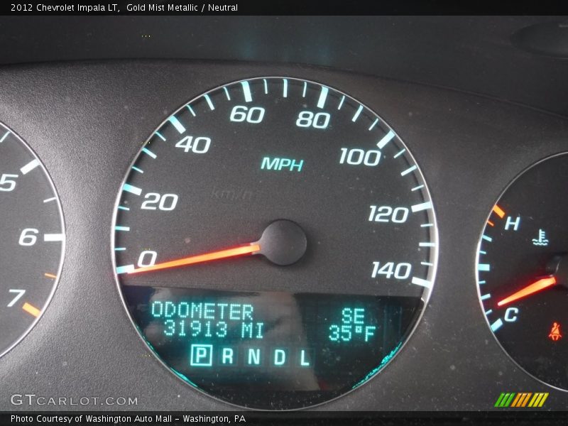 Gold Mist Metallic / Neutral 2012 Chevrolet Impala LT