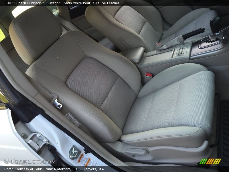 Satin White Pearl / Taupe Leather 2007 Subaru Outback 2.5i Wagon