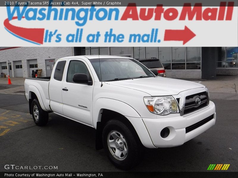 Super White / Graphite 2010 Toyota Tacoma SR5 Access Cab 4x4