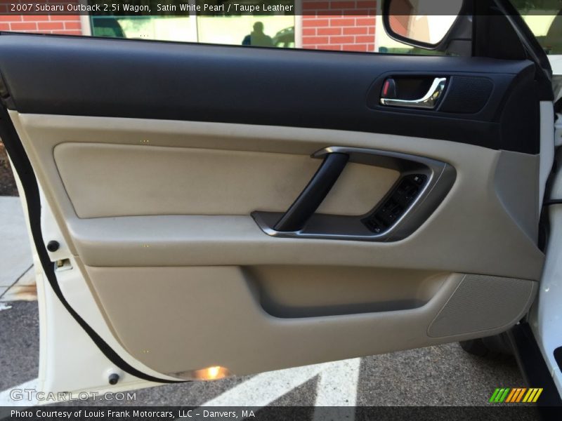 Satin White Pearl / Taupe Leather 2007 Subaru Outback 2.5i Wagon
