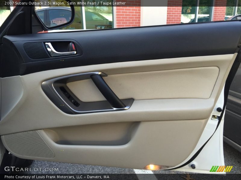 Satin White Pearl / Taupe Leather 2007 Subaru Outback 2.5i Wagon