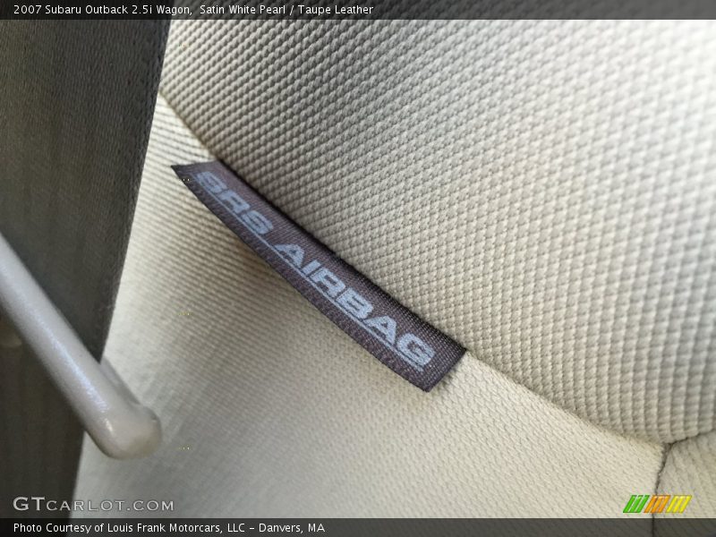 Satin White Pearl / Taupe Leather 2007 Subaru Outback 2.5i Wagon