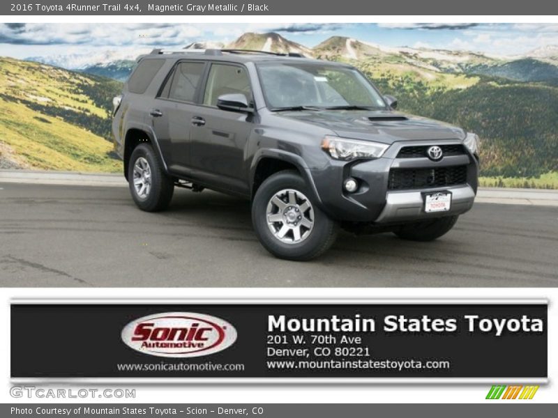 Magnetic Gray Metallic / Black 2016 Toyota 4Runner Trail 4x4