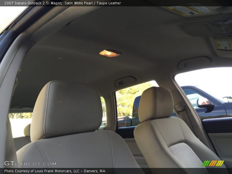 Satin White Pearl / Taupe Leather 2007 Subaru Outback 2.5i Wagon