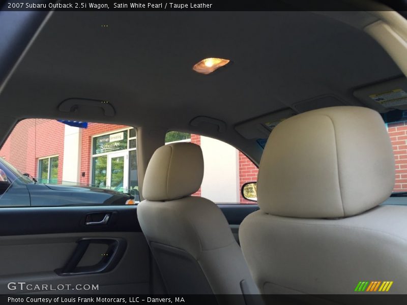 Satin White Pearl / Taupe Leather 2007 Subaru Outback 2.5i Wagon