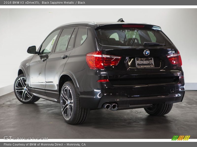 Black Sapphire Metallic / Black 2016 BMW X3 xDrive35i