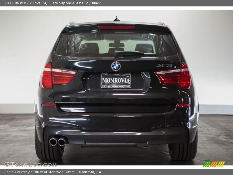 Black Sapphire Metallic / Black 2016 BMW X3 xDrive35i