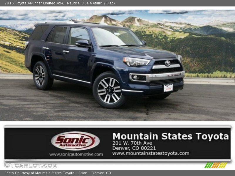 Nautical Blue Metallic / Black 2016 Toyota 4Runner Limited 4x4