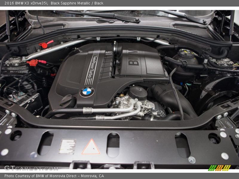 Black Sapphire Metallic / Black 2016 BMW X3 xDrive35i