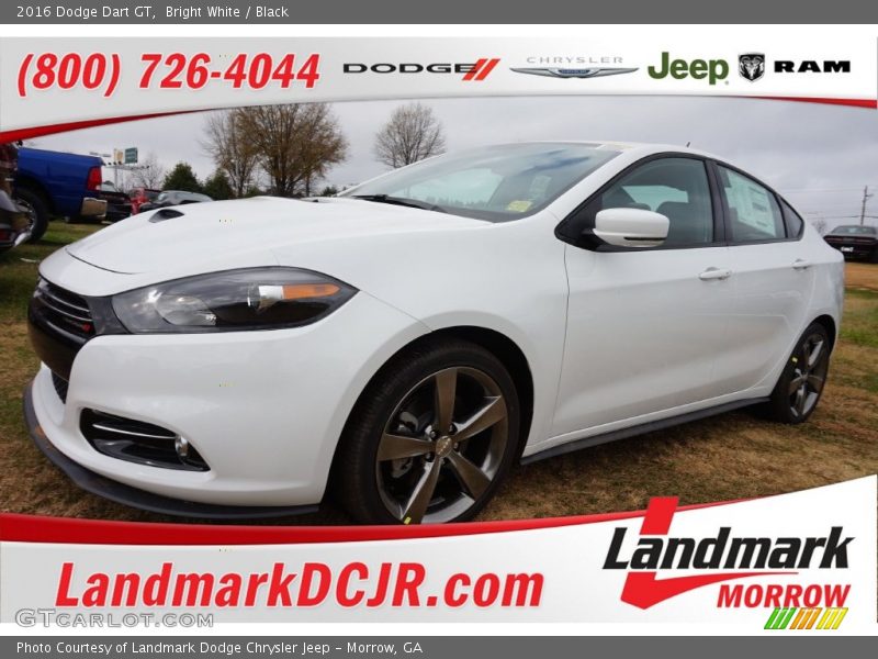 Bright White / Black 2016 Dodge Dart GT