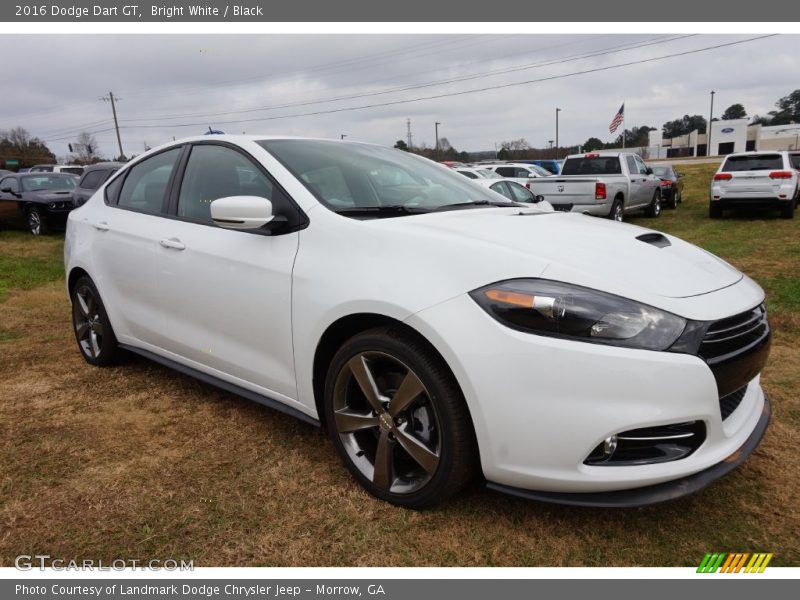 Bright White / Black 2016 Dodge Dart GT