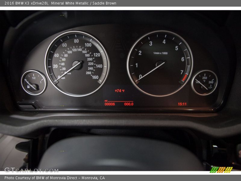 Mineral White Metallic / Saddle Brown 2016 BMW X3 xDrive28i