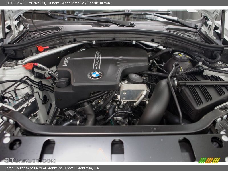 Mineral White Metallic / Saddle Brown 2016 BMW X3 xDrive28i