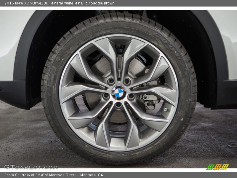 Mineral White Metallic / Saddle Brown 2016 BMW X3 xDrive28i