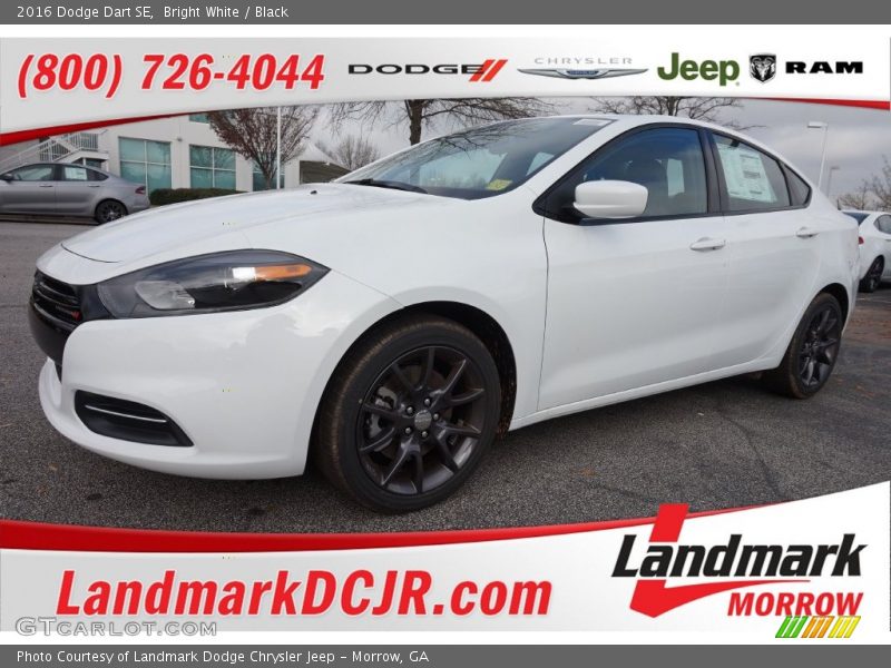 Bright White / Black 2016 Dodge Dart SE