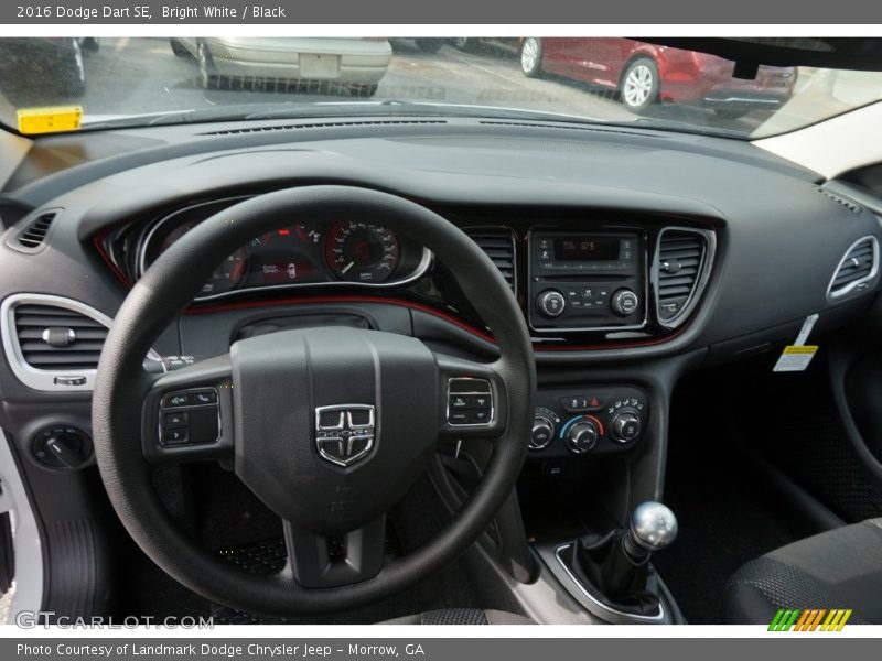 Bright White / Black 2016 Dodge Dart SE