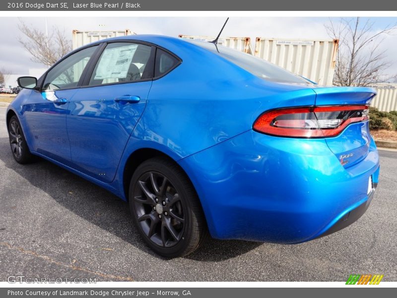 Laser Blue Pearl / Black 2016 Dodge Dart SE
