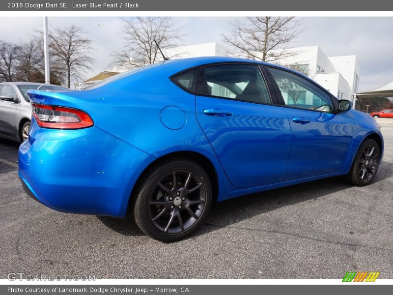 Laser Blue Pearl / Black 2016 Dodge Dart SE