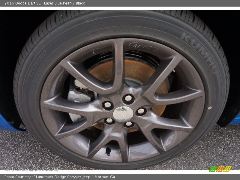 Laser Blue Pearl / Black 2016 Dodge Dart SE
