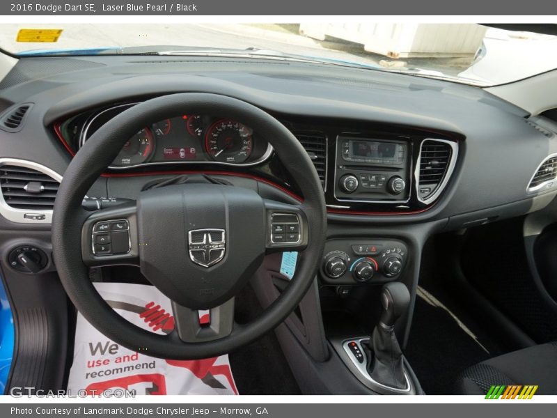 Laser Blue Pearl / Black 2016 Dodge Dart SE
