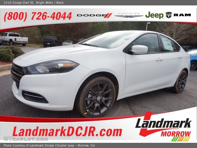 Bright White / Black 2016 Dodge Dart SE
