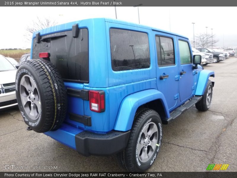 Hydro Blue Pearl / Black 2016 Jeep Wrangler Unlimited Sahara 4x4