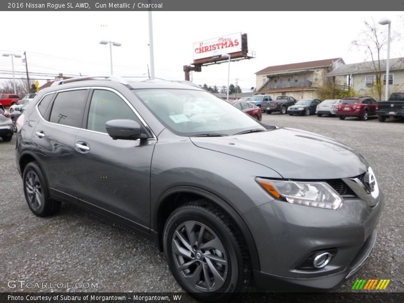 Gun Metallic / Charcoal 2016 Nissan Rogue SL AWD