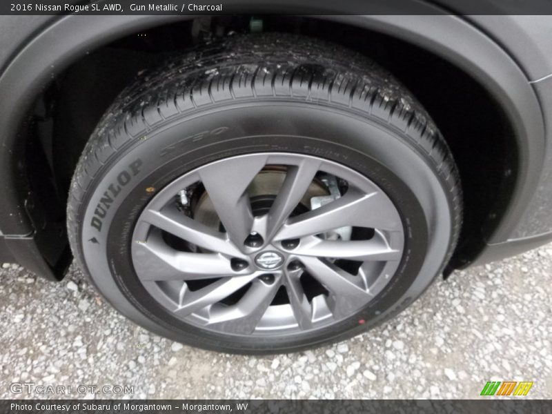 Gun Metallic / Charcoal 2016 Nissan Rogue SL AWD