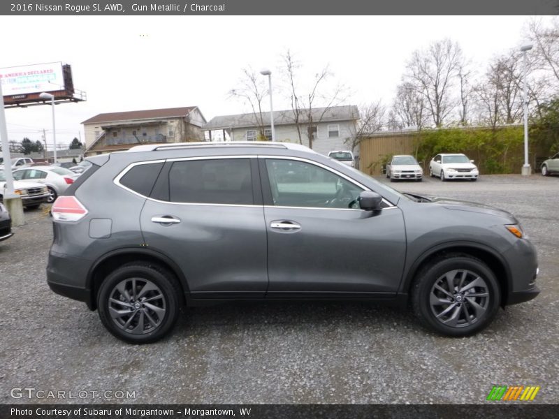 Gun Metallic / Charcoal 2016 Nissan Rogue SL AWD