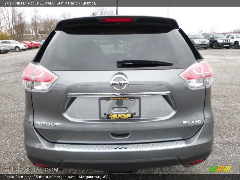 Gun Metallic / Charcoal 2016 Nissan Rogue SL AWD