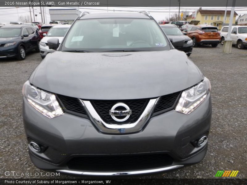 Gun Metallic / Charcoal 2016 Nissan Rogue SL AWD