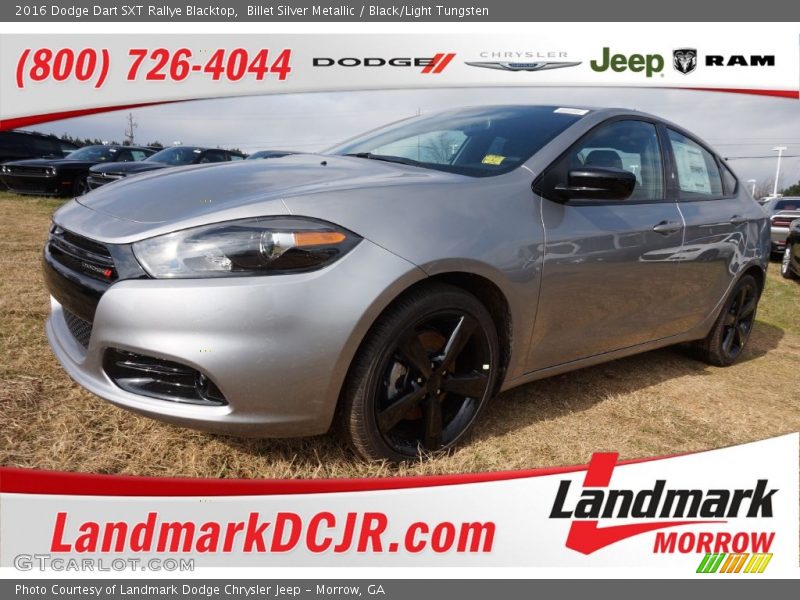 Billet Silver Metallic / Black/Light Tungsten 2016 Dodge Dart SXT Rallye Blacktop