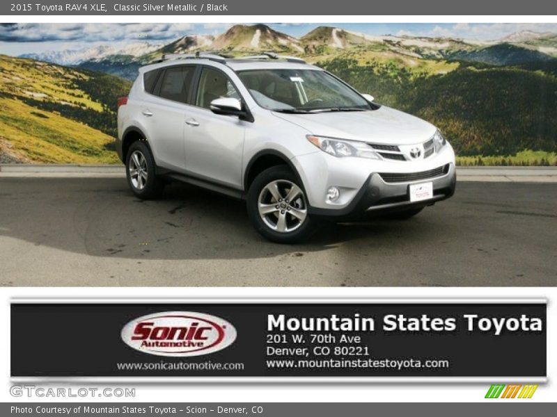 Classic Silver Metallic / Black 2015 Toyota RAV4 XLE