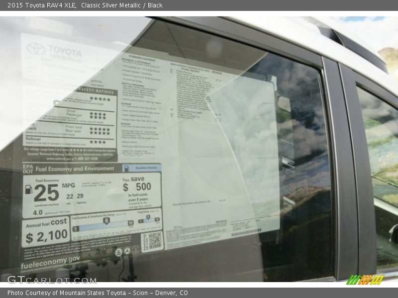 Classic Silver Metallic / Black 2015 Toyota RAV4 XLE