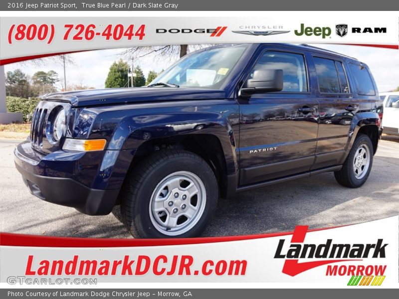 True Blue Pearl / Dark Slate Gray 2016 Jeep Patriot Sport