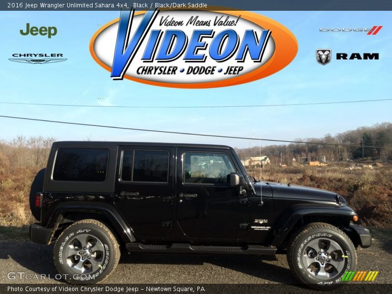Black / Black/Dark Saddle 2016 Jeep Wrangler Unlimited Sahara 4x4