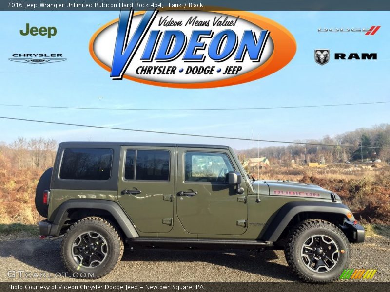 Tank / Black 2016 Jeep Wrangler Unlimited Rubicon Hard Rock 4x4
