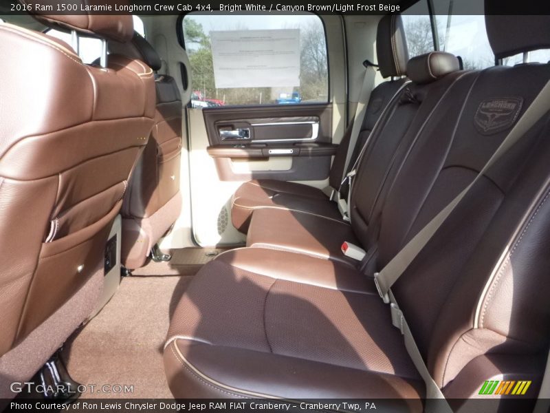 Rear Seat of 2016 1500 Laramie Longhorn Crew Cab 4x4