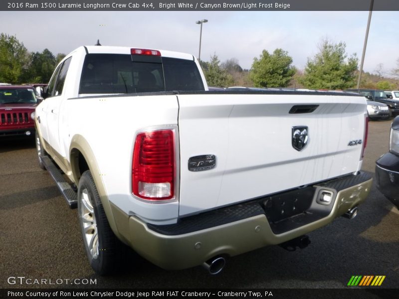 Bright White / Canyon Brown/Light Frost Beige 2016 Ram 1500 Laramie Longhorn Crew Cab 4x4