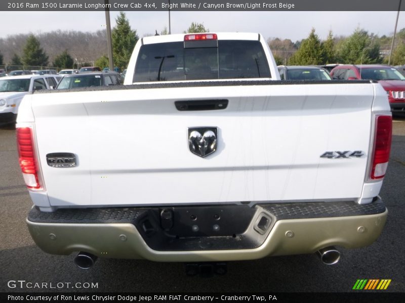 Bright White / Canyon Brown/Light Frost Beige 2016 Ram 1500 Laramie Longhorn Crew Cab 4x4
