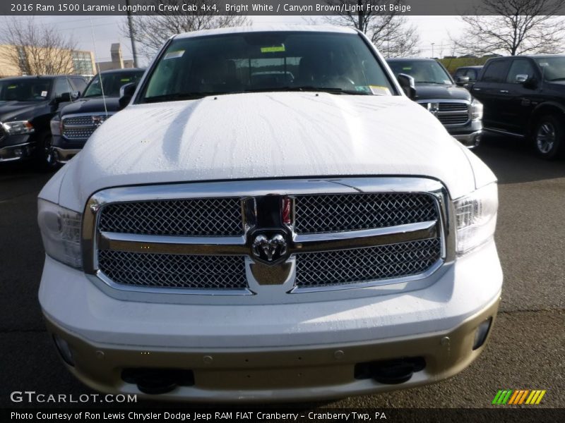 Bright White / Canyon Brown/Light Frost Beige 2016 Ram 1500 Laramie Longhorn Crew Cab 4x4