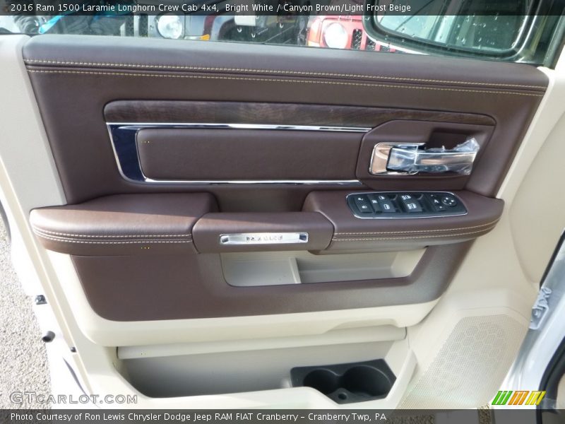 Bright White / Canyon Brown/Light Frost Beige 2016 Ram 1500 Laramie Longhorn Crew Cab 4x4