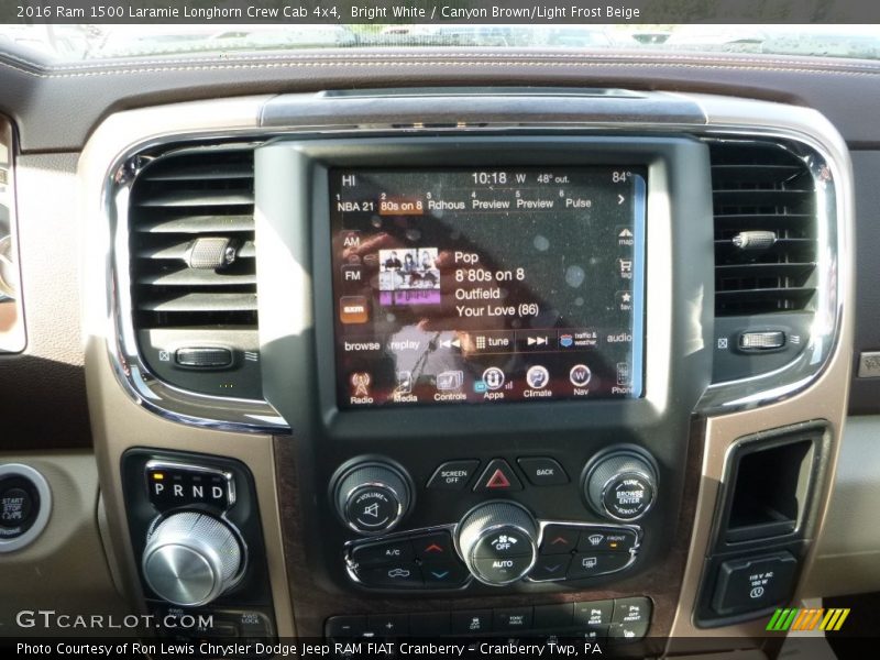 Bright White / Canyon Brown/Light Frost Beige 2016 Ram 1500 Laramie Longhorn Crew Cab 4x4