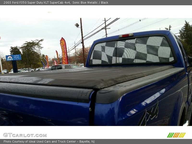 Sonic Blue Metallic / Black 2003 Ford F350 Super Duty XLT SuperCab 4x4