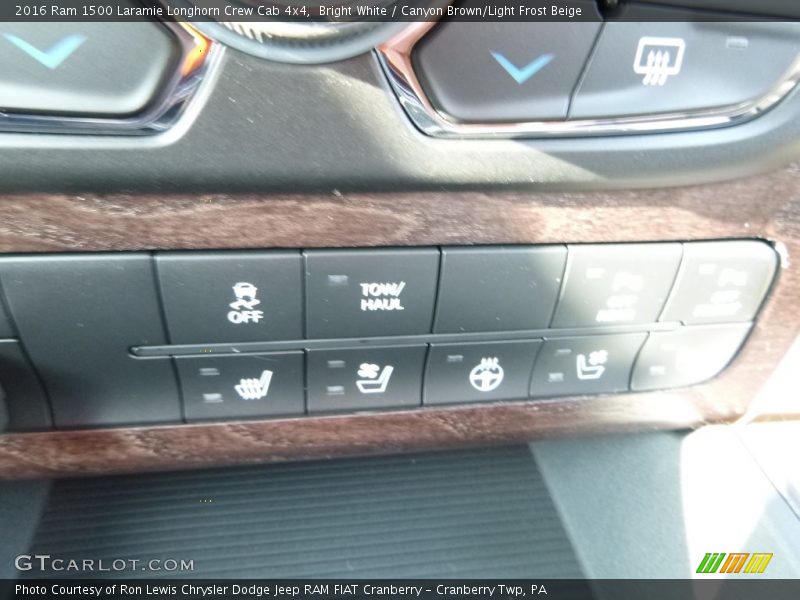 Bright White / Canyon Brown/Light Frost Beige 2016 Ram 1500 Laramie Longhorn Crew Cab 4x4